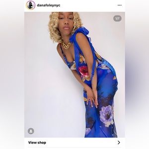 Dana Foley vintage silk dress